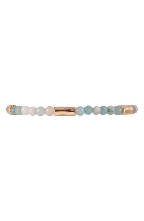 Rachel Rachel Roy Set Of 3 Stone Beaded Stretch Bracelets In Gold
