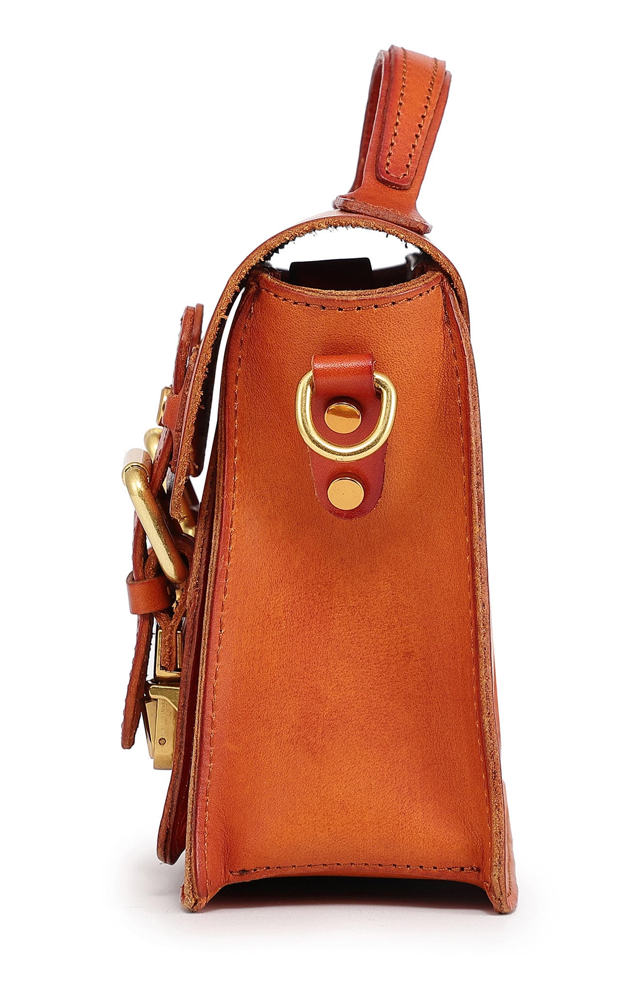 Aster Mini Leather Satchel, Alternate, color, CAMEL