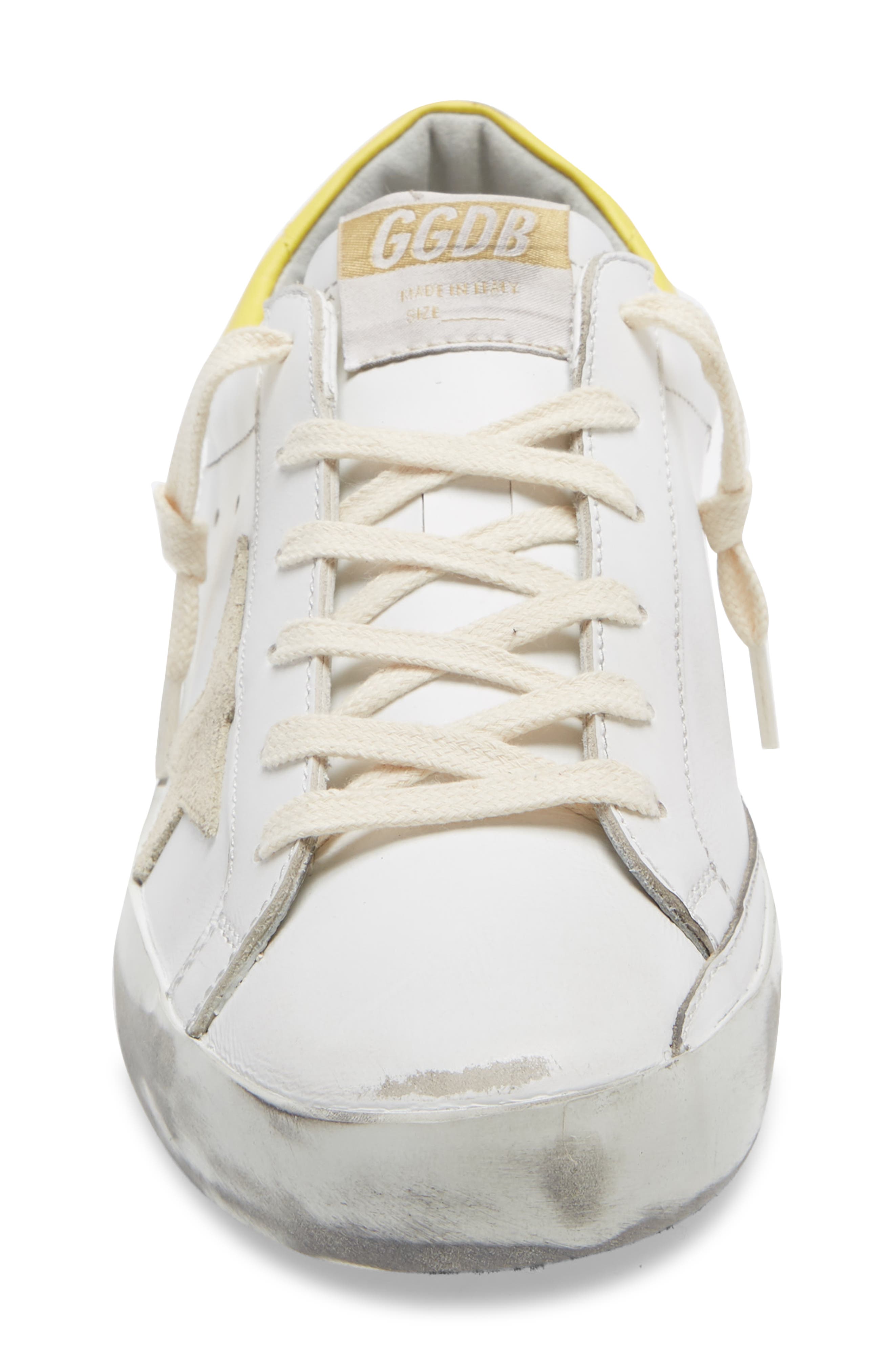 Golden Goose Super-Star Low Top Sneaker, Alternate, color, White/ Beige/ Yellow