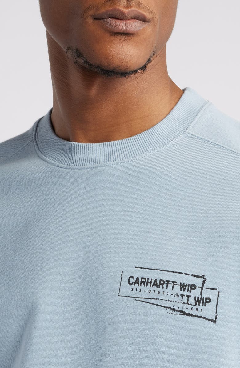 Carhartt Work In Progress Stamp Loose Fit Graphic Sweatshirt, Alternate, color, 