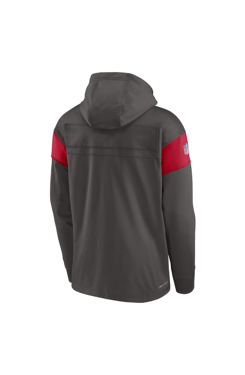 Nike Men's Nike Pewter Tampa Bay Buccaneers Sideline Athletic Arch Jersey Performance Pullover Hoodie, Alternate, color, Pewter