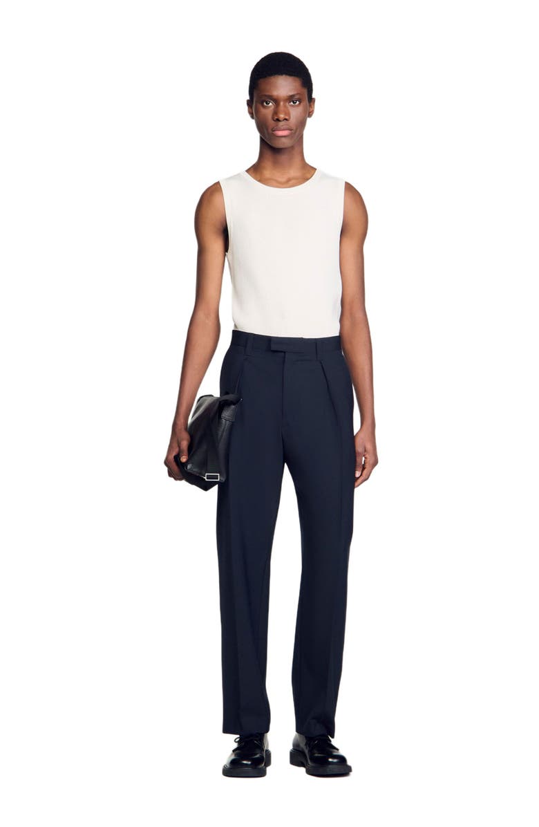 SANDRO Suit trousers, Alternate, color, Navy Blue