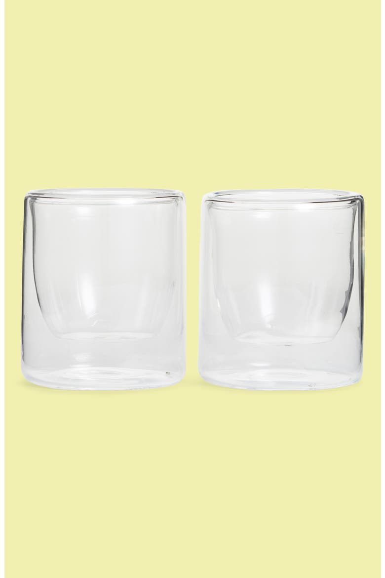 Set of 2 Double-Wall Borosilicate Glasses, Main, color, CLEAR