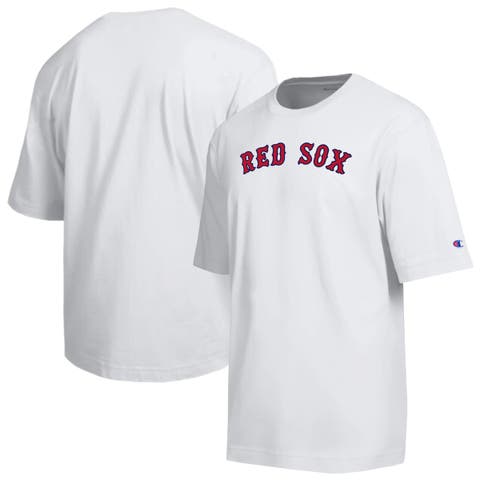 Men's Champion White Boston Red Sox All Star Arched Chenille Wordmark T-Shirt