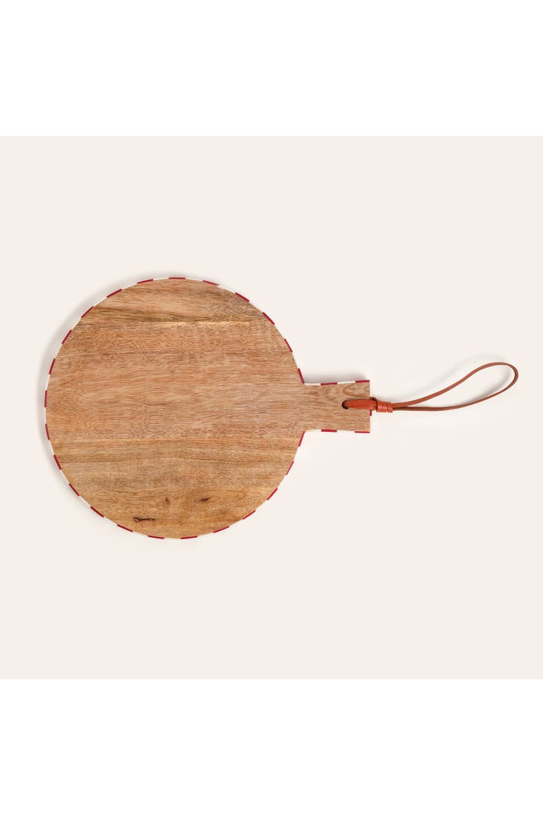 Nohar Wood Serving Board 12.5" Entertaining Artisan, Main, color, Red