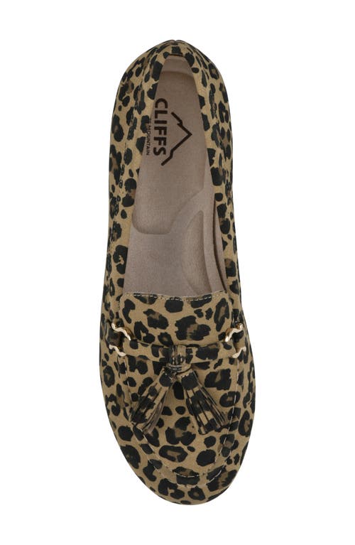 Cliffs By White Mountain Gush Tassel Loafer In Animal Print