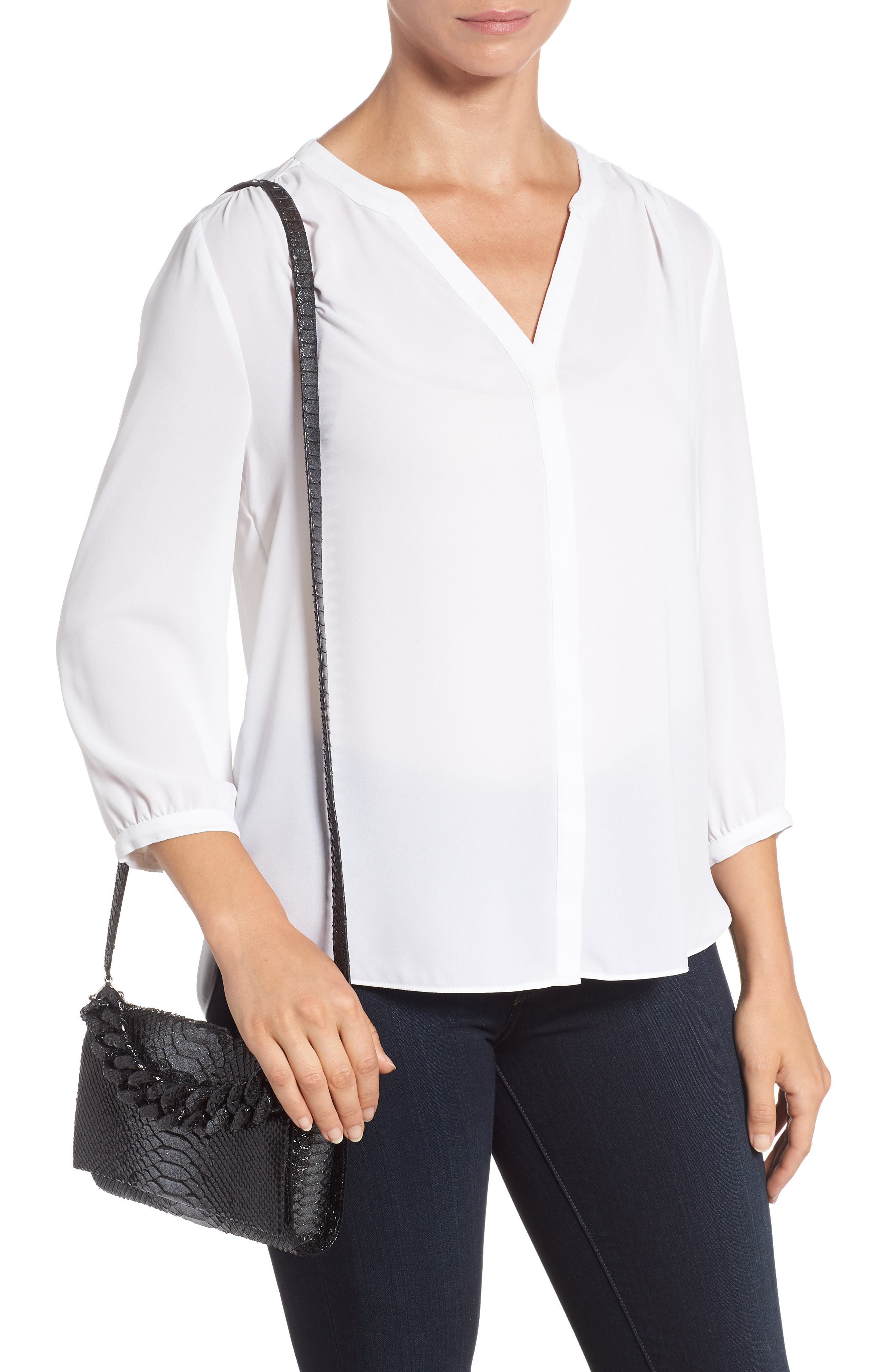 Nancy Gonzalez Small Carrie Genuine Crocodile Metallic Clutch, Alternate, color, 