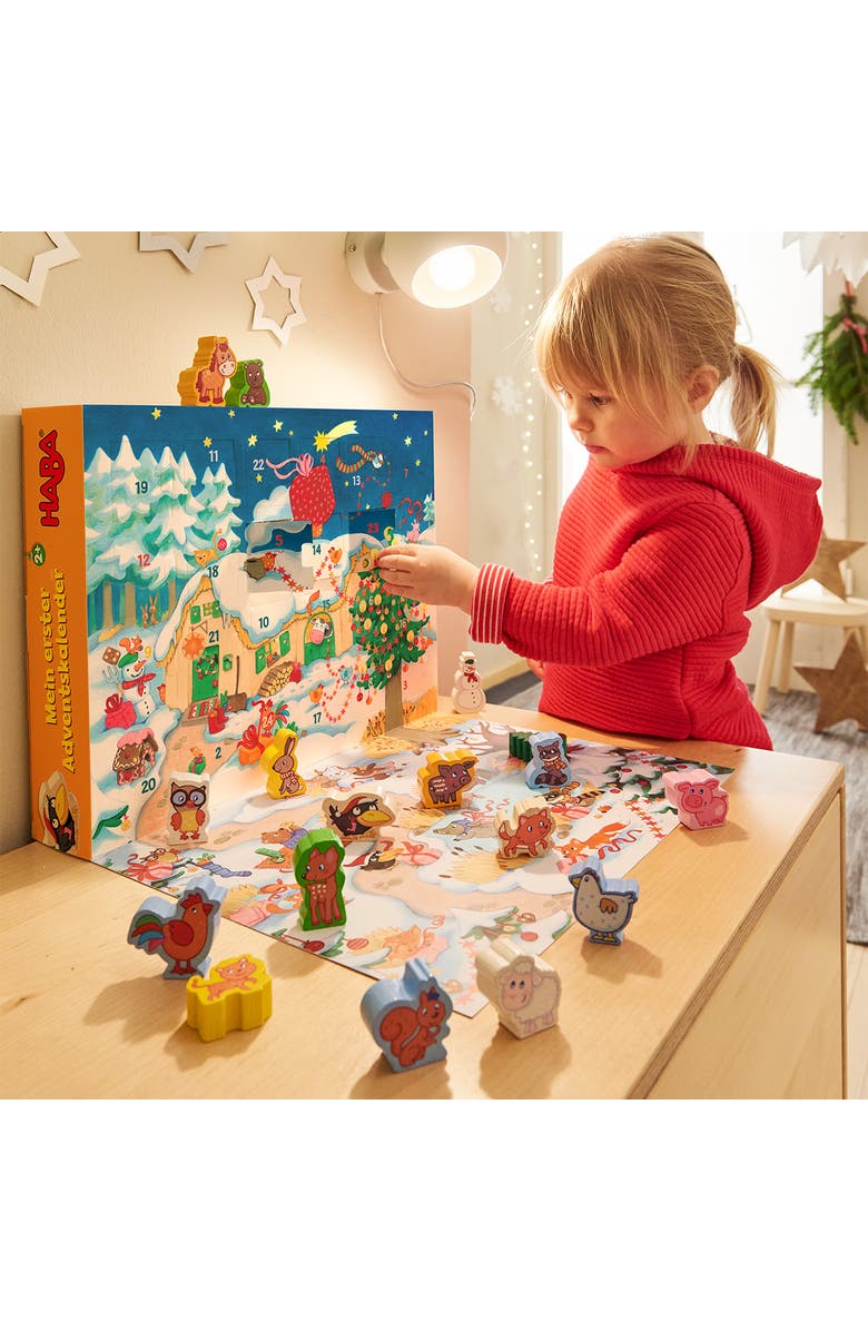 HABA My Very First Advent Calendar Farmyard Themed Wooden Animals, Reusable Advent Calendar & 2025 Advent Calendar Toddler Activities, Alternate, color, Yellow Multi
