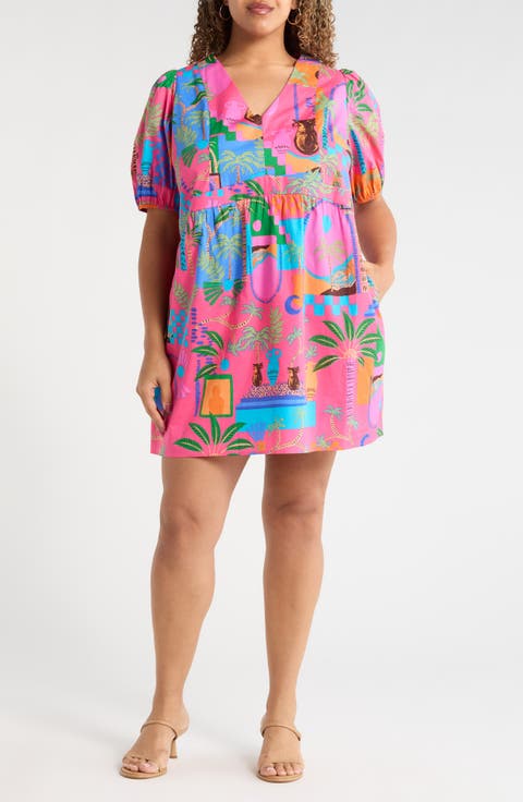 Lanus City Jerome Shift Minidress (Plus)