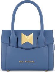 Mac Duggal Gold Plated Hardware Small Leather Tote Bag