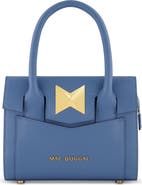 Mac Duggal Gold Plated Hardware Small Leather Tote Bag