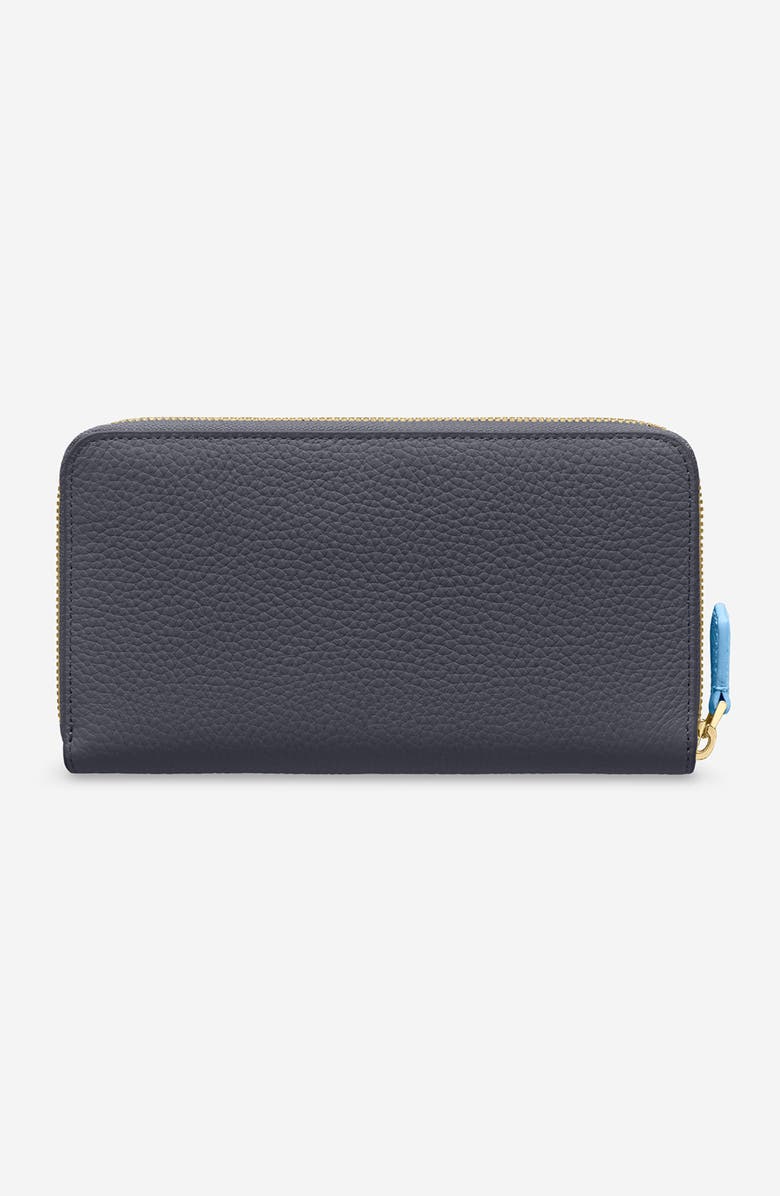 MAISON de SABRÉ Long Leather Zip Wallet, Alternate, color, Graphite Sky