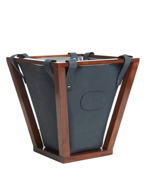 Winslow Leather Wastebasket