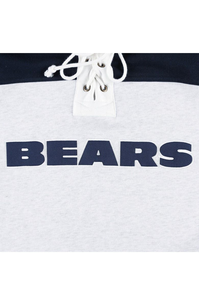 '47 Men's '47 Chicago Bears Heather Gray Gridiron Lace-Up Pullover Hoodie, Alternate, color, Heather Gray