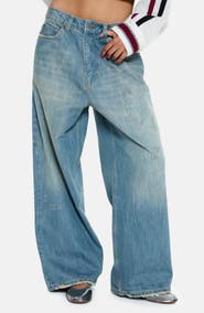JADED LONDON Light Wash Slub Colossus Jeans