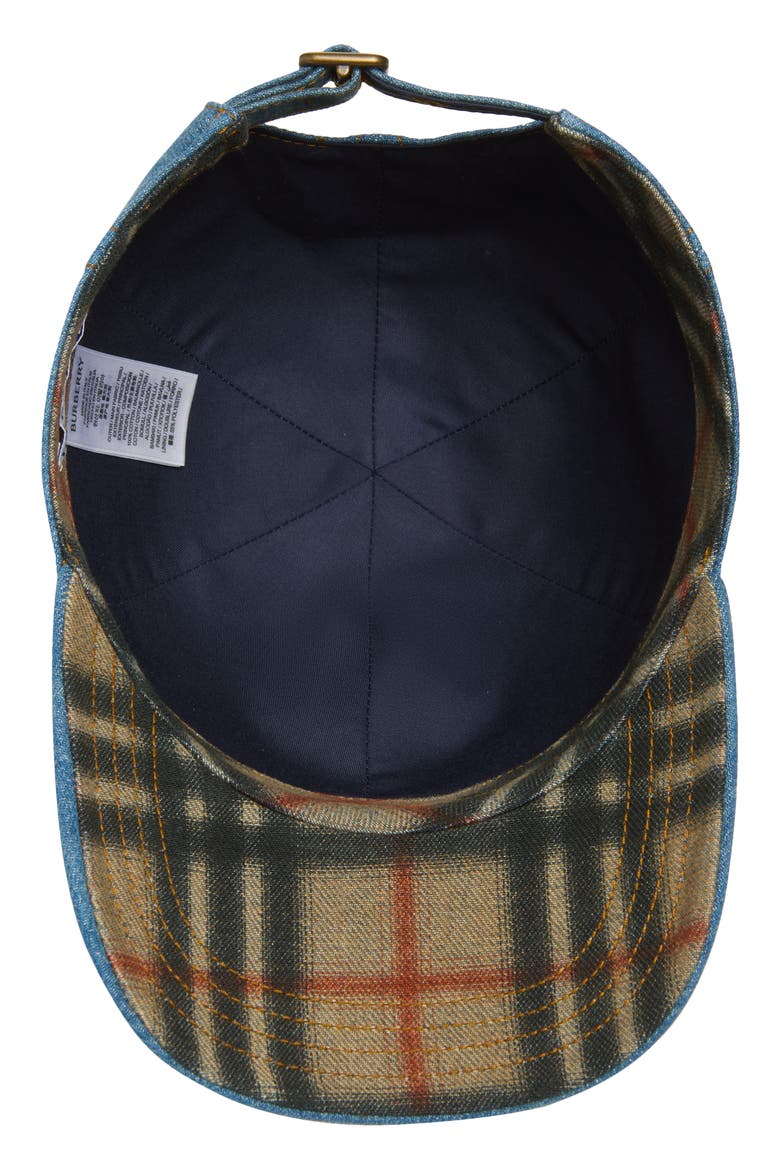 Equestrian Knight Design Denim Baseball Cap, Alternate, color, INDIGO