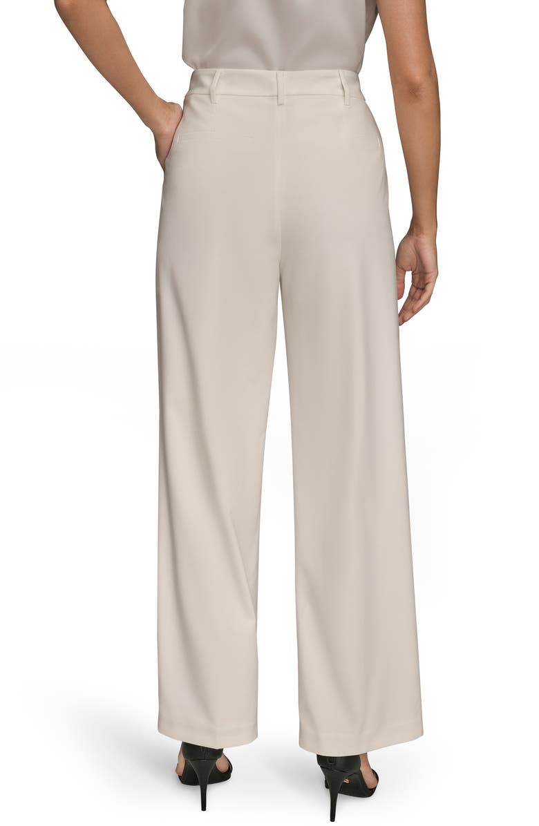 Donna Karan New York Pleated Wide Leg Pants, Alternate, color, Cream