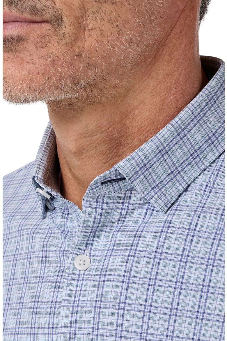Leeward No Tuck Long Sleeve Dress Shirt, Alternate, color, PERRY BLUE LIAM PLAID