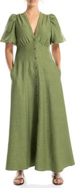 MAX STUDIO Bubble Sleeve Maxi Dress