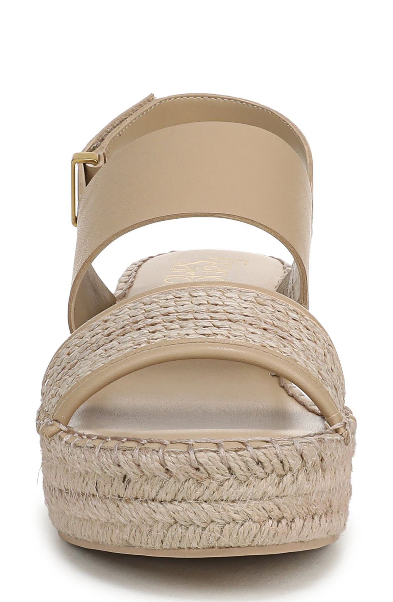 Parry Wedge Sandal, Alternate, color, NATURAL BEIGE FAUX LEATHER