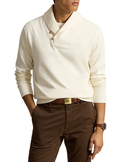 Luxury Jersey Shawl-Collar Pullover