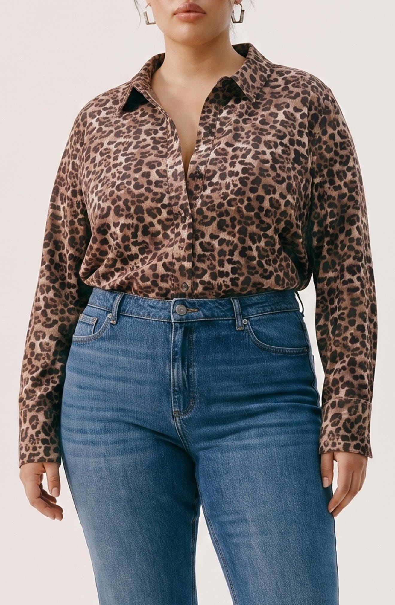 SILVER MINK AOP LEOPARD