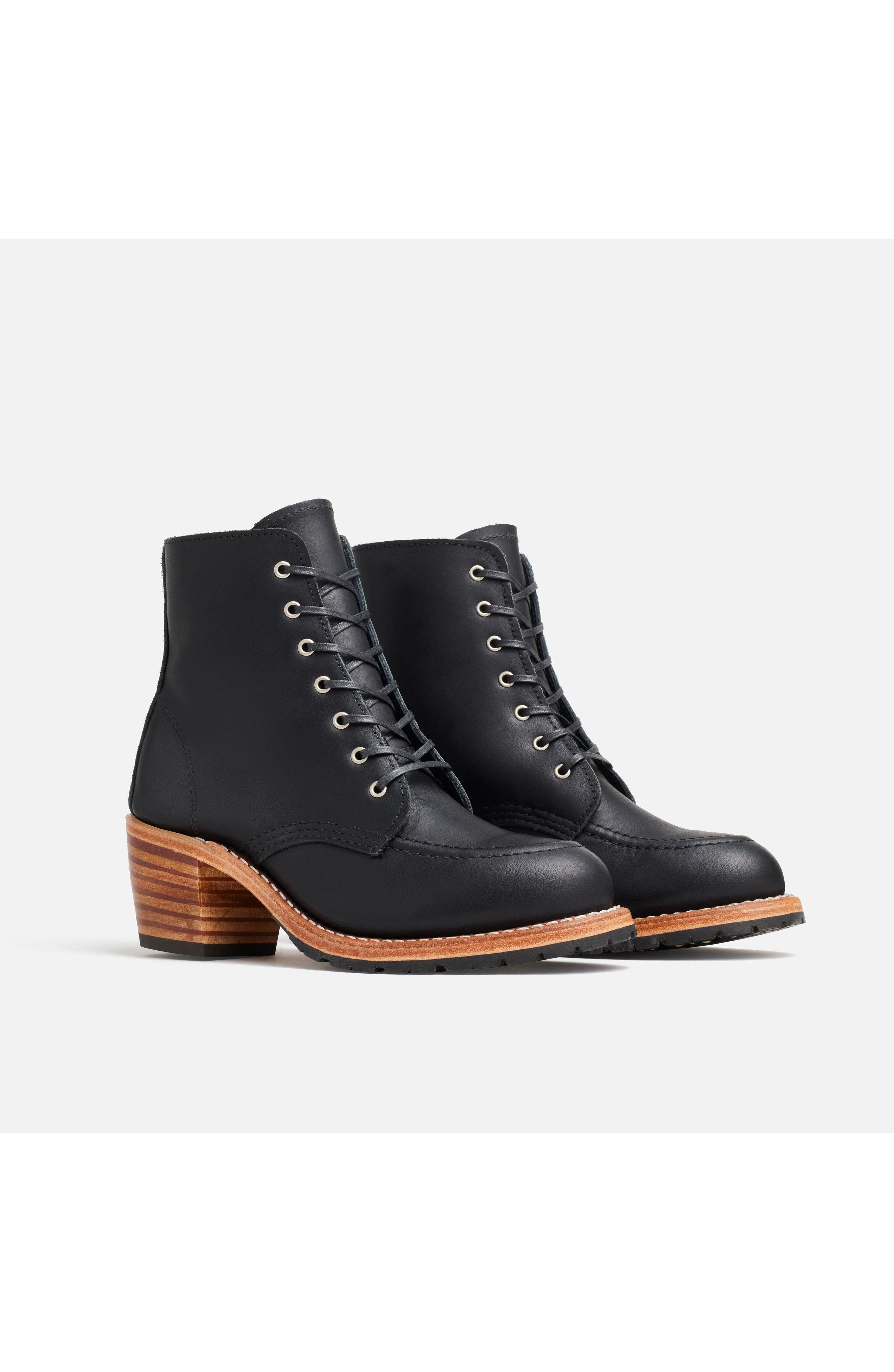 Red Wing Heritage Clara Boundary Leather Boot, Alternate, color, Black Boundary