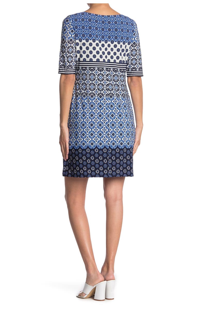 Eliza J Tile Printed Mini Dress, Main, color,