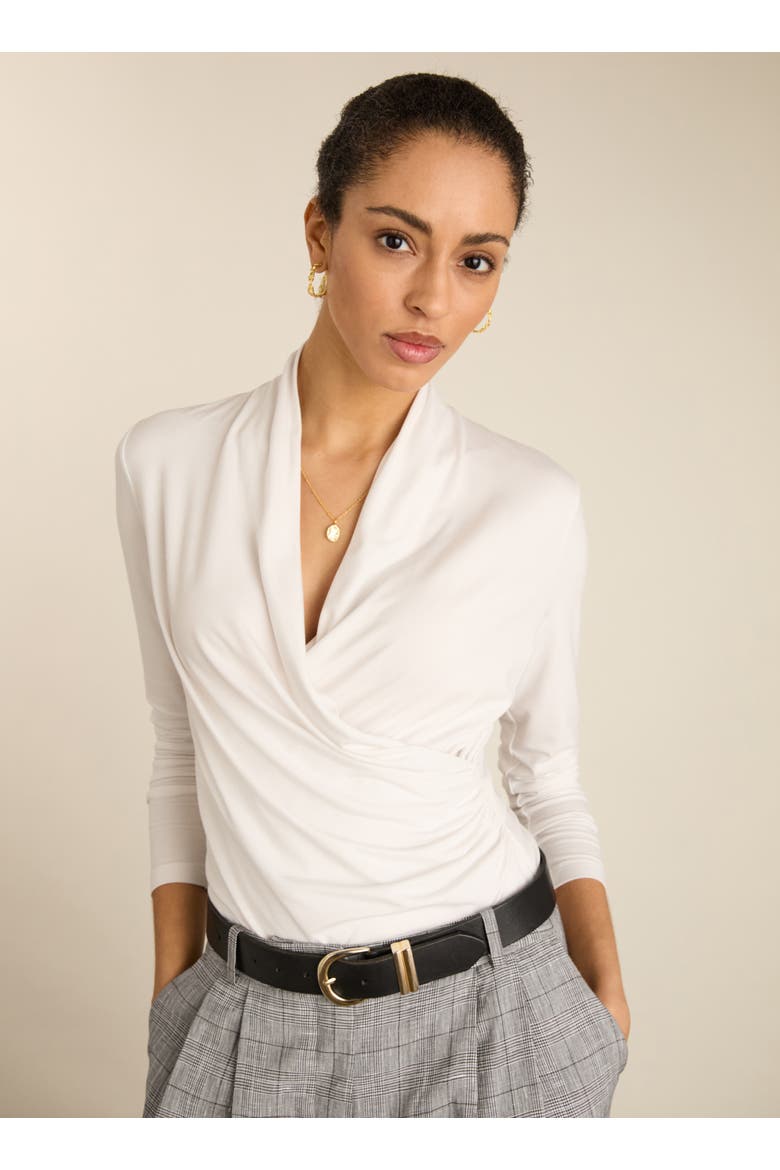 Gylda Wrap Top, Main, color, Pure White