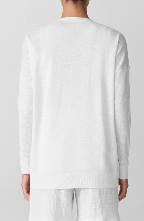 Eileen Fisher Oversize Organic Linen & Organic Cotton Cardigan