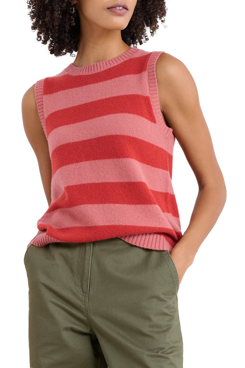 East View Merino Wool Blend Knit Vest, Main, color, BRIGHT SHAPE ROSE DEW