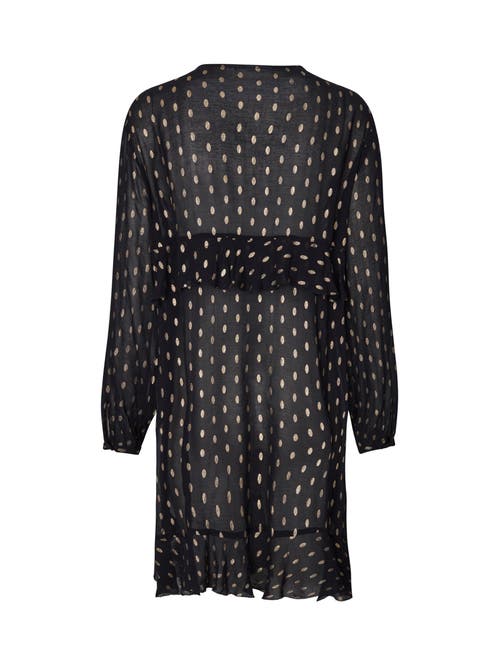 Masai Copenhagen Long Sleeve V-neck A-line Dress In Black