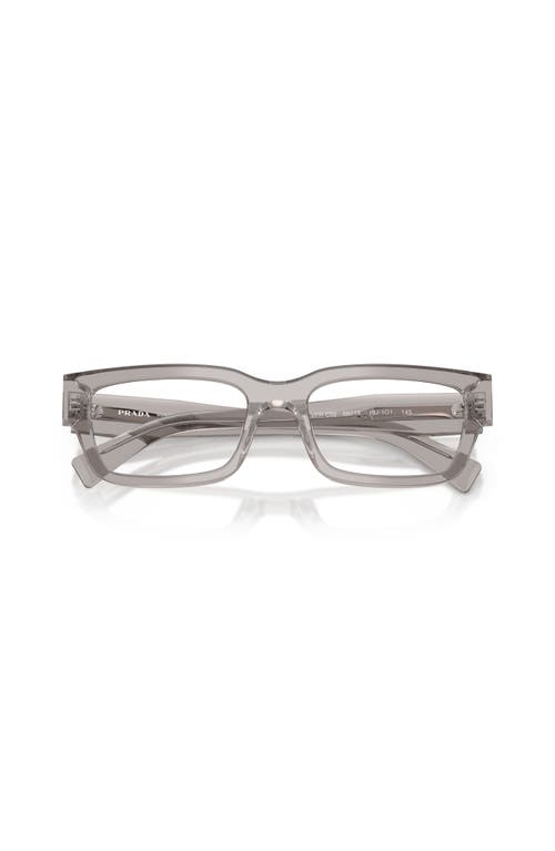 Prada 56mm Rectangle Optical Glasses In Gray