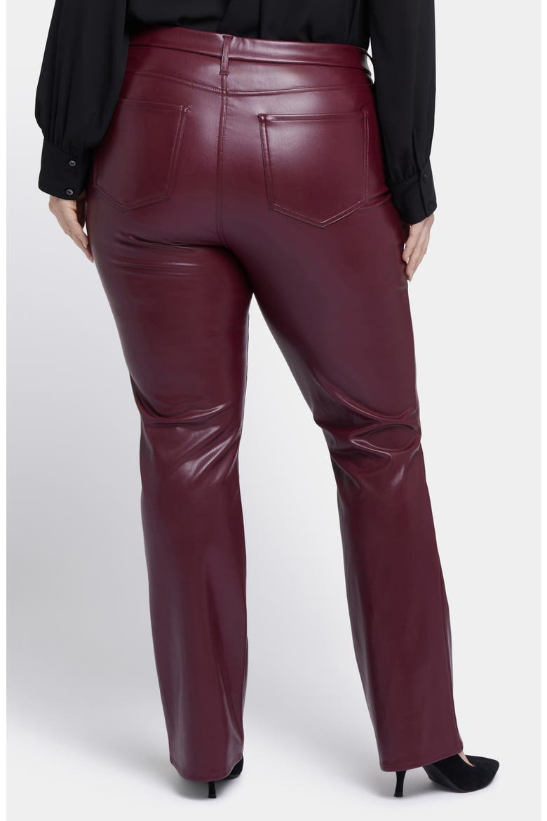 Sculpt Her Marilyn Faux Leather Straight Leg Pants, Alternate, color, TAVERN