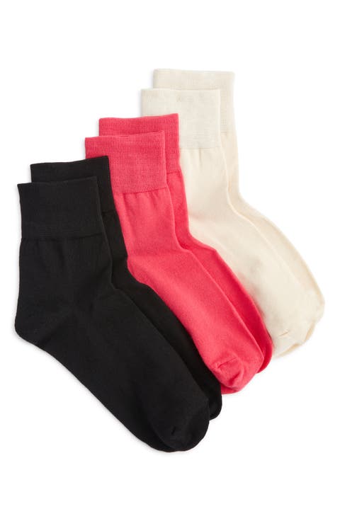 3-Pack Finely Knit Cotton Blend Trouser Socks