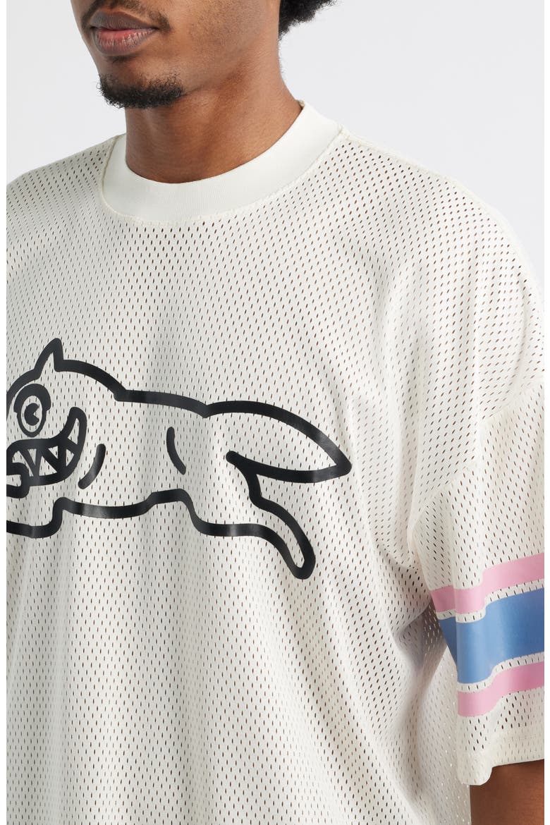 Hike Oversize Running Dog Mesh Graphic T-Shirt, Alternate, color, ANTIQUE WHITE