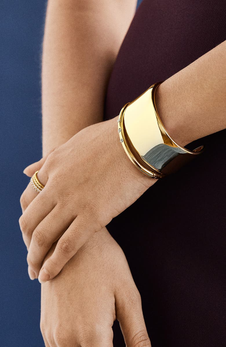 BaubleBar Ashton Cuff Bracelet, Alternate, color, Gold