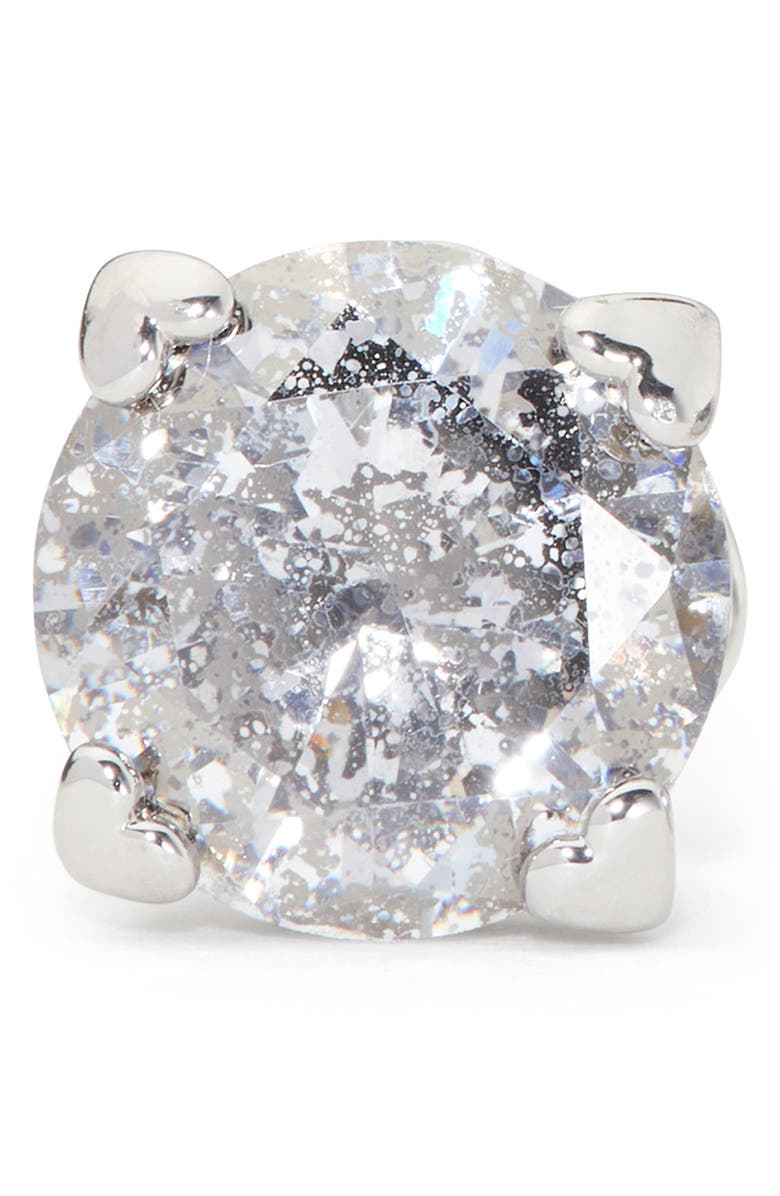 Kate Spade New York heart prong cubic zirconia stud earrings, Alternate, color, 