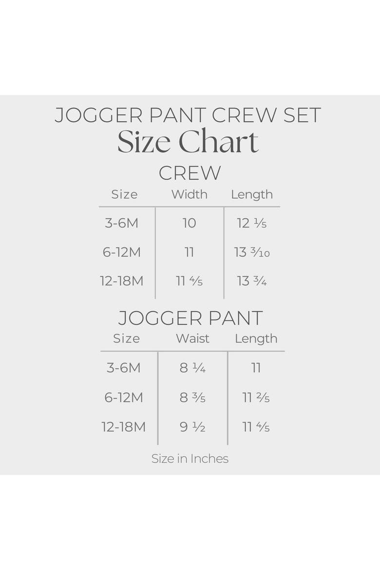 Pumpkin Season Varsity Stacked Infant Jogger Pant Crew Set, Alternate, color, Heather Grey