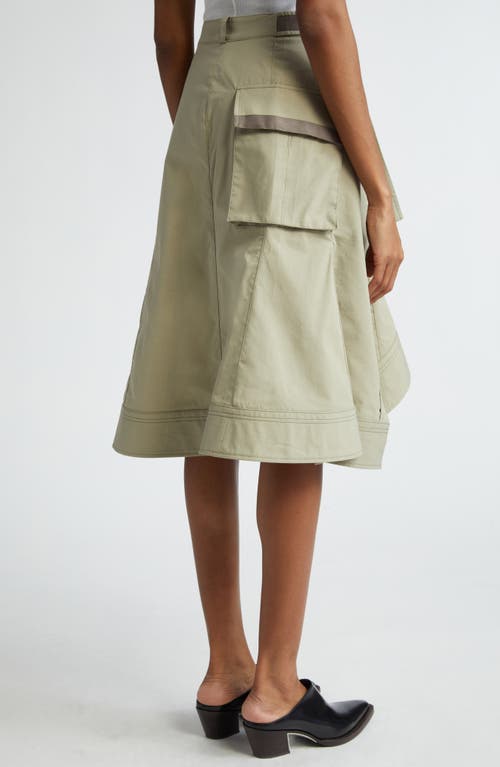 3.1 Phillip Lim Layered Cotton Blend Cargo Skirt In Fog