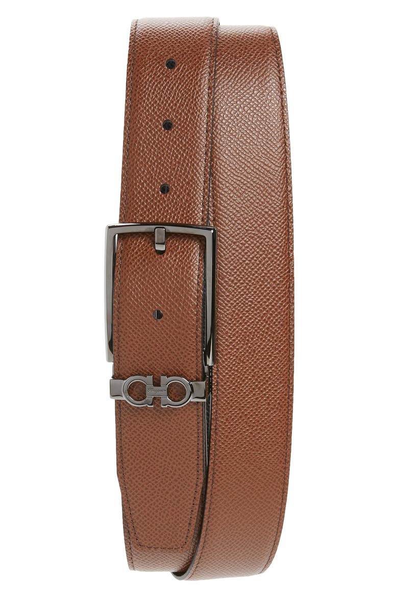 Reversible Leather Belt, Main, color, RADICA TAN / NERO
