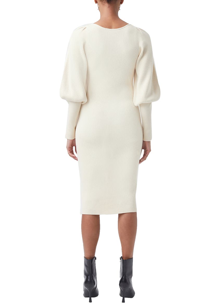 Joss Knit Midi Dress, Alternate, color, ECRU