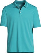 Lands' End Short Sleeve Solid Active Polo Shirt