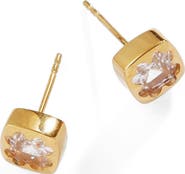 Alex and Ani Crystal Clover Mini Stud Earrings