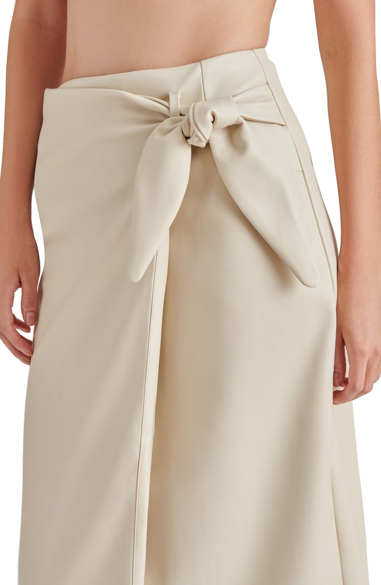 Steve Madden Navia Wrap Faux Leather Midi Skirt, Alternate, color,