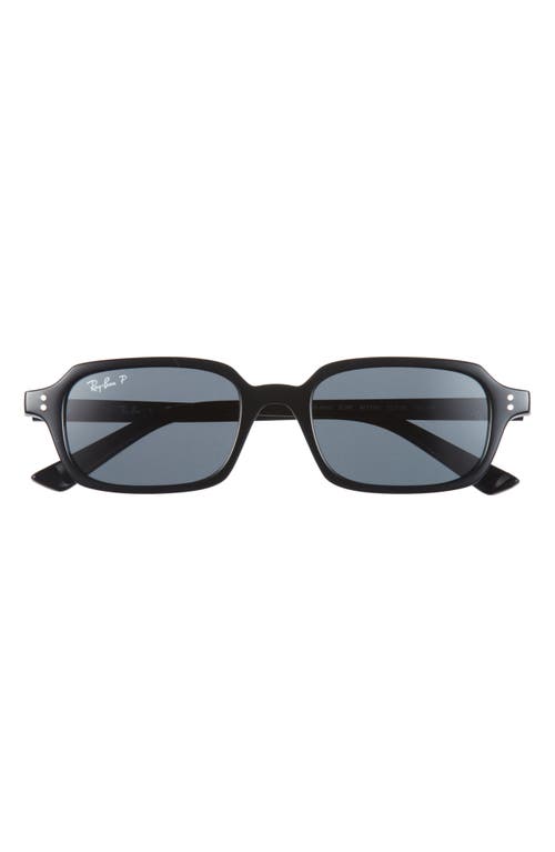 Ray Ban Ray-ban 52mm Polarized Pillow Sunglasses In Black