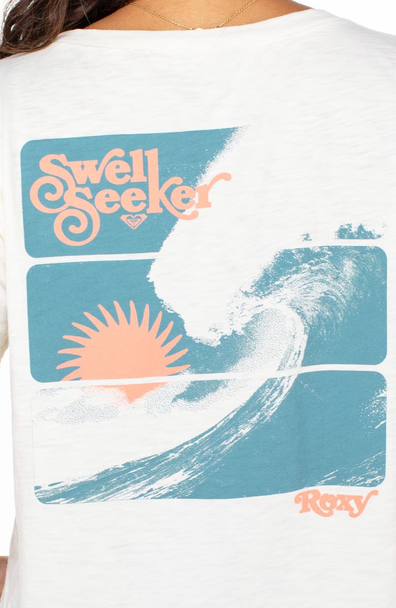 Roxy Swell Seeker Oversize Graphic T-Shirt, Alternate, color, Egret
