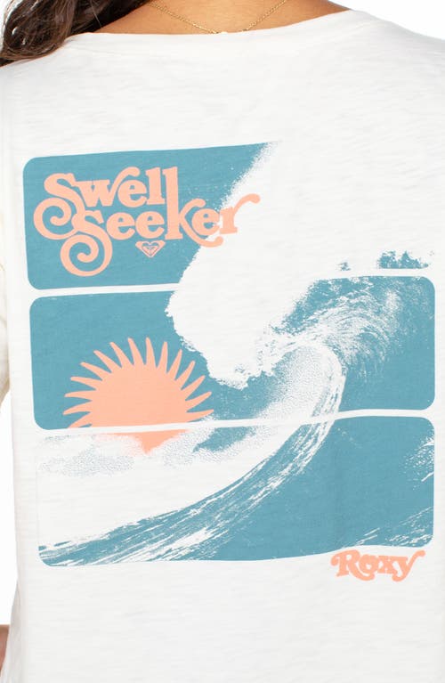 Roxy Swell Seeker Oversize Graphic T-shirt In White