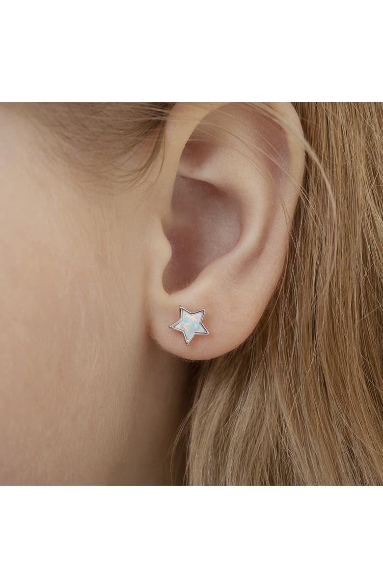 In Season Jewelry Sparkle Star Earrings, Alternate, color, Opal