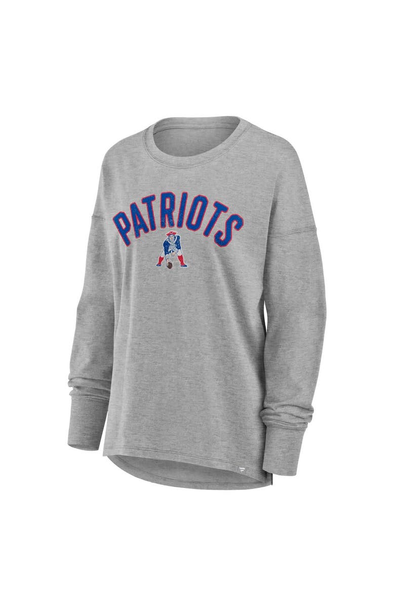 FANATICS Women's Fanatics Heather Gray New England Patriots Hometown Legacy Long Sleeve T-Shirt, Alternate, color, Heather Gray